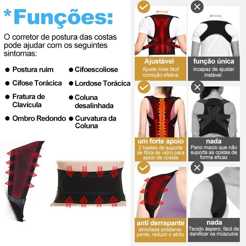 Corretor Postural Pro Elite [ALINHA NA HORA] - Gotop Store